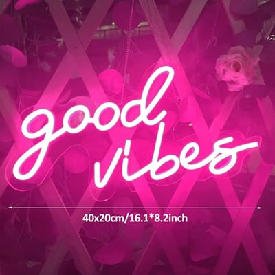 THA Led Verlichting - Decoratie Licht - Lamp - Decoratieve Wandverlichting - Neon Verlichting - Roze Good Vibes -Led Strip