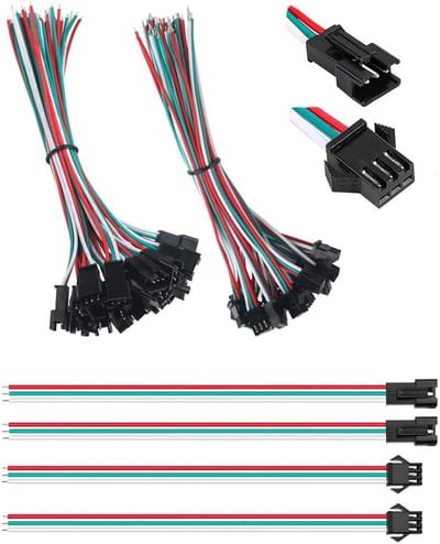 JST SM stekkers - LED connectoren - Elektronica verbinden - Vertind koper - 30 paar - Multi