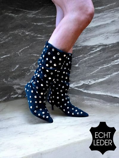 Barla Shoes Emma - Mid-calf laarzen met studs - Zwart - 36