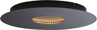QAZQA morning - Moderne LED Plafondlamp - 1 lichts - Ø 40 cm - Zwart - Woonkamer | Slaapkamer | Keuken
