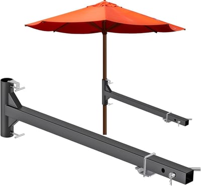 Parasolhouder voor Truck en Trailer, Stevige 100cm Ondersteuning voor Grote Tuinparasol tot 5cm Paal, Ideaal voor Kamperen en Road Trips