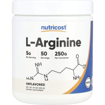 Nutricost, L-Arginine, Naturel, 250 gram (250 gram)