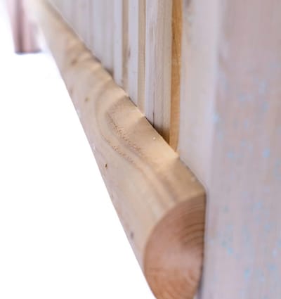 Halfronde Dwarsbalk Hout Impregneerd voor Heklatten
