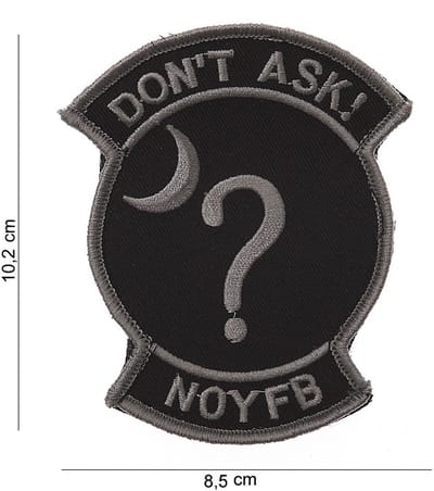 Embleem stof Don't ask met klittenband