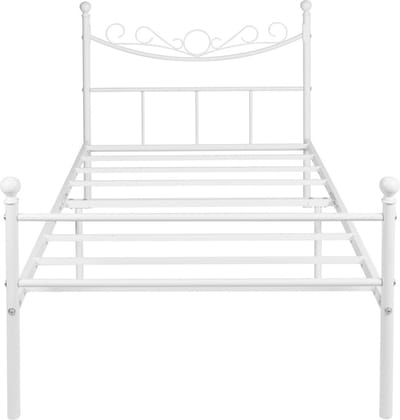 Metalen Bedframe - Wit - 140x200cm - Incl. lattenbodem - 2 persoons