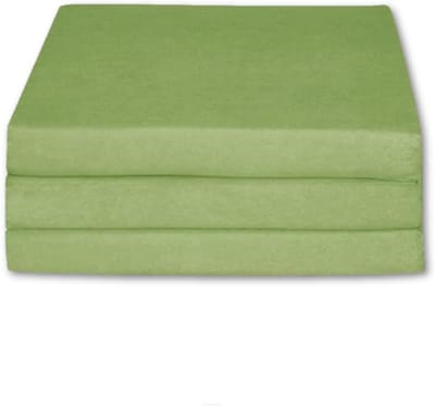 Opklapbaar logeerbed en slaapmatras, 180 x 65 x 7 cm, kleur groen