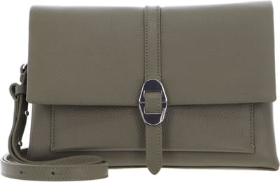 COCCINELLE Leren Schoudertas Dorian Handbag Grained Leather Laurel Green Olijfgroen