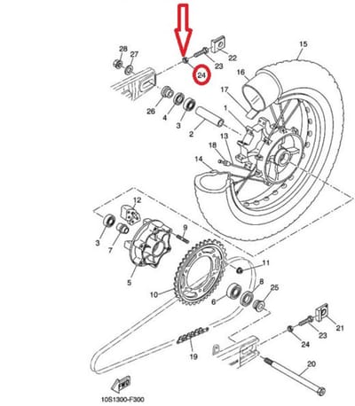Écrou M8 P1.25 origine pour moto Yamaha 660 Xt X 2007 à 2011 90170-08X00 Neuf