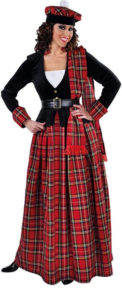 Magic Design Verkleedjurk Kilt Dames Polyester Rood Maat Xs