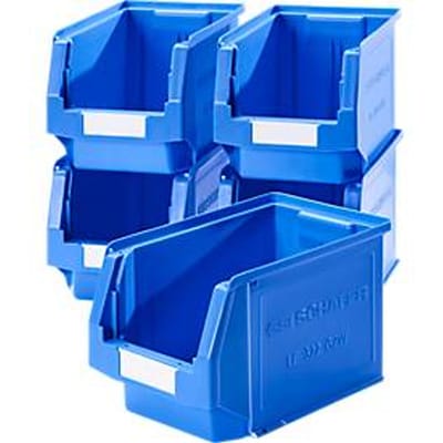 Magazijnbak LF 322 SSI Schäfer - polypropeen - L 343 x B 209 x H 200 mm - 10,4 l - blauw - voordelset: 5 stuks
