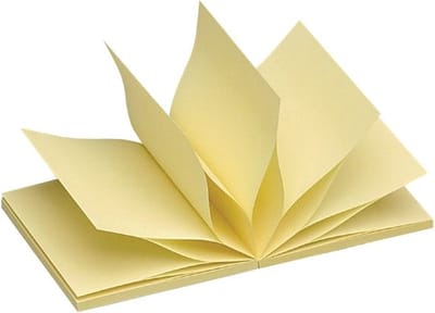 Memoblok Quantore Z-Note 76x76mm geel | 120 stuks