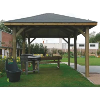 Solid Prieel Met Shingles S7719 Geïmpregneerd Hout 437x437cm