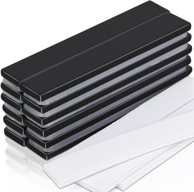Extra sterke neodymium magneten 60 x 10 x 3 mm, rechthoekig met dubbelzijdige tape, ideaal voor koelkast, magnetische borden en keukenkasten
