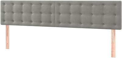 Hoofdbord LED - Bedhoofdeinde Houten - Bed Opknappen - Verstelbare Hoogte - 200x5x78/88 cm - Lichtgrijs