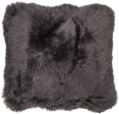 Sheepskin House - Langharig Schapenvacht Kussen - LW - Leren achterkant - 50x50 cm