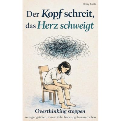 Der Kopf Schreit, Das Herz Schweigt: Overthinking Stoppen - Weniger Grübeln, Innere Ruhe Finden, - Henry Kuntz