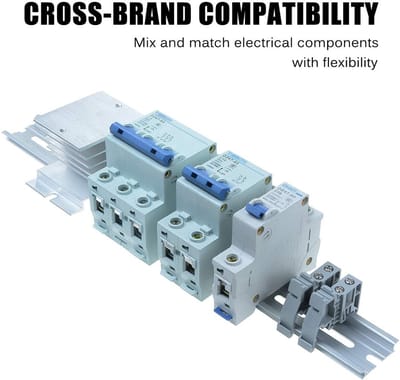 Dailygoods - Aluminium DIN Rail Set - 4-delig - Voor Elektrische Besturingskasten - 2x20cm en 2x30cm - Duurzaam - Eenvoudige installatie - Geschikt vo...