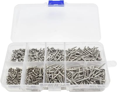 Schroef Assortiment - Bevestigingsset - Klusprojecten Uitvoeren - Roestvrij Staal - 800 Stuks - Zilverkleurig