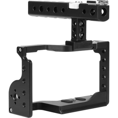 Kit Cage en Alliage d'Aluminium C17 avec Poignée pour Appareil Photo Hybride Sony A6600Alpha 6600ILCE‑6600