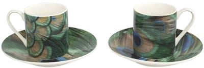 Espresso set, Pauwenveren