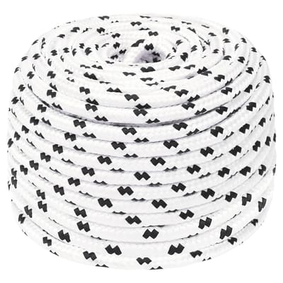 vidaXL - Boottouw - gevlochten - 6 - mmx100 - m - polyester - wit4