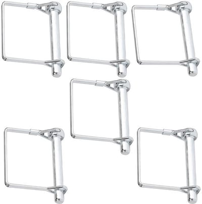 6 x 55 mm Koppelpunt, Lock Bolt, Rechthoekige Splint, Bevestigingsmiddelen voor Boerderijtrailer, Tuin en Landbouwtoepassingen