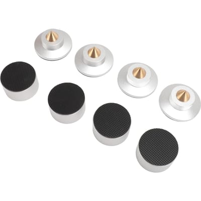 Lot de 4 patins d'isolation pour haut-parleur en alliage d'aluminium, amortisseurs de chocs pour caisson de basses
