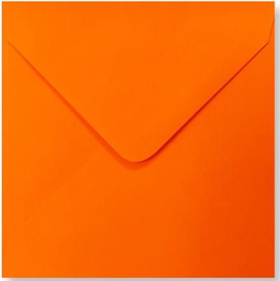 Cards & Crafts 25 Vierkante Enveloppen - Oranje - 13x13cm - 110 g/sm