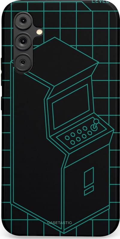 Casetastic Hoesje Geschikt voor Samsung A34 (5G) - Stijlvolle Beschermende Duo-layer Case - Retro joystick