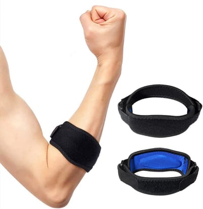 Elleboogbandage, epicondylitis, 2 stuks, voor tennisspelers en golfers, met comfortabele EVA-compressiepad ter verlichting van pijn bij de tennisarm