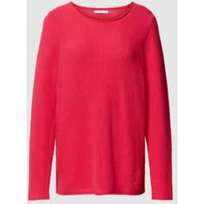 Gebreide pullover met labeldetail, model 'STYLE.LESLEY'