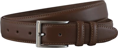 Landley Leren Bruine Heren Pantalon Riem - Nette Broekriem - Volnerf Leer - 3.5 cm Breed - Bruin - Lengte totaal 110 cm / Riemmaat 95