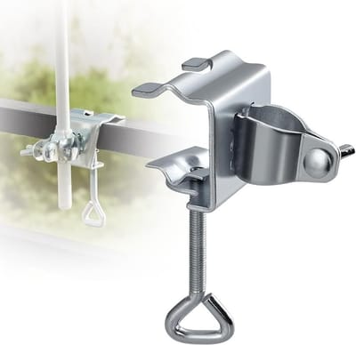 Verstelbare parasolhouder voor balkon met tafelklem, geschikt voor railing en tuin, diameter 19-32 mm, ideaal voor patio en buitengebruik