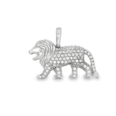 Juwelier Zwartevalk zilveren (gerhodineerd) leeuw hanger - 24.347
