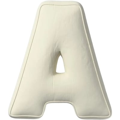 Kussen letter a Yellow Tipi Posh Velvet