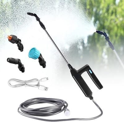 Elektrische Plantenspuit met Lange Telescoopstang en Slang voor Tuinonderhoud