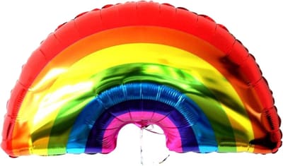Winkrs Grote folie ballon Regenboog 60x90 cm - Kan gevuld met Helium of lucht - Feestdecoratie, kinderfeestje, pride ballon