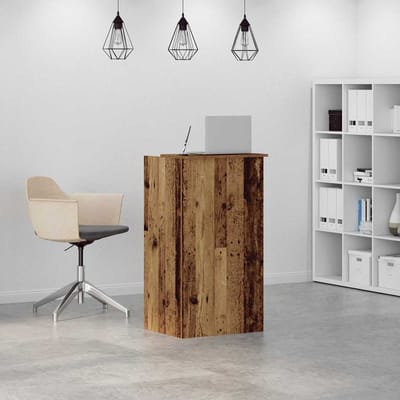vidaXL - Receptiebalie - 55x50x103,5 - cm - bewerkt - hout - oud - houtkleurig