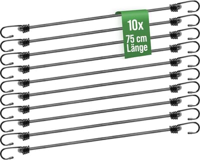 Mehr Garten spanelastieken met haken, Ø 8 mm, universele expander belastbaar tot 30 kg, weerbestendige bagagebinders, elastische spanners