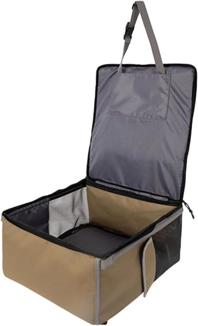 Autostoel Hond - Reisstoel Huisdier - Veilig Reizen - Ademend Netweefsel - 45 x 42 x 3 cm - Grijs