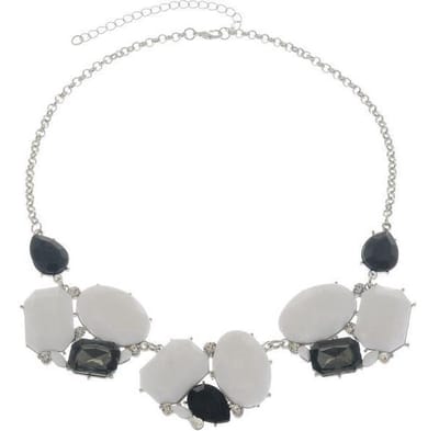 Behave - Statement ketting dames - Stenen in verschillende grootte - 45 cm