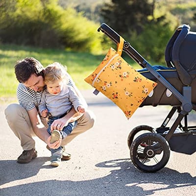 Wetbags 2 stuks voor stoffen luiers - Herbruikbare en wasbare natte zakken | Gymtas | Organizer voor baby luiertassen