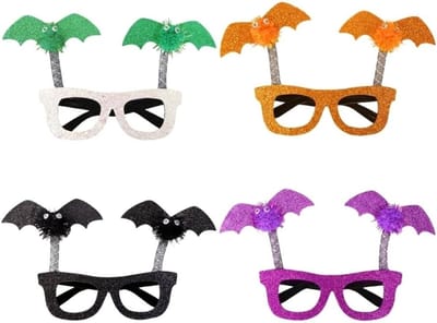 Halloween Bril voor Feestelijke Kostuums en Decoraties - 4 Stuks Vleermuis Brillen voor Halloween Party Favors en Accessoires