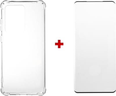 Shockproof silicone tpu gel hoesje Telefoonhoesje geschikt voor Samsung Galaxy S20 Ultra met full cover glas screenprotector