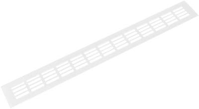 Aluminium Plintrooster - 500x60mm - Wit - Inbouwrooster - Ventilatierooster