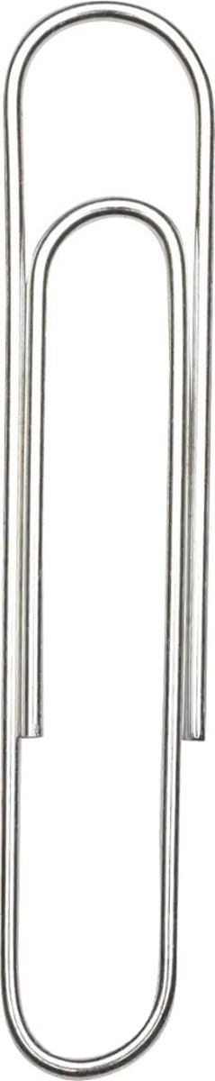 Office Depot - Paperclips 100 stuks - 30 mm - Zilverkleurig Zinkmetaal
