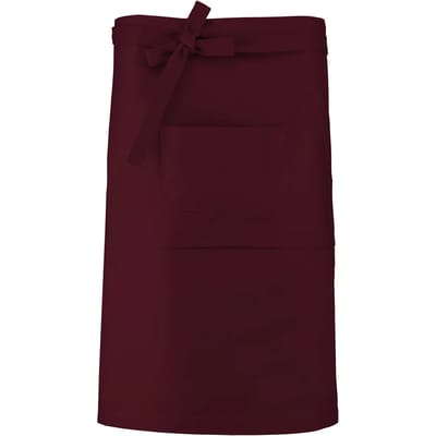 Kariban Katoenen lang schort K887 - Wine - One size