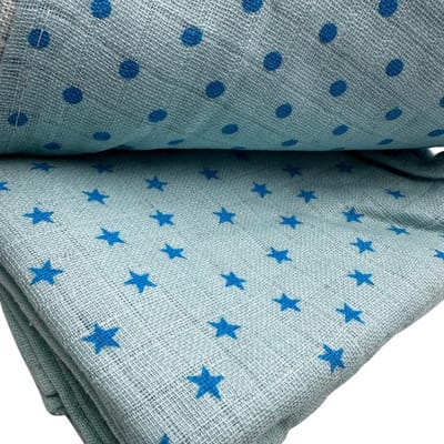 Gaasluiers 70 x 70 cm - 5 stuks - 100% Katoen - Oeko-Tex® - Aquamarijn