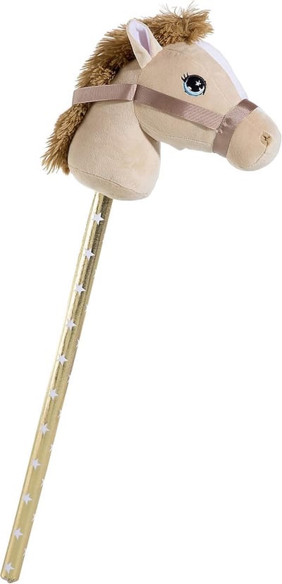 Lichtbruin/Bruin Stokpaard met Sterrenstof - Speelgoed voor Kinderen