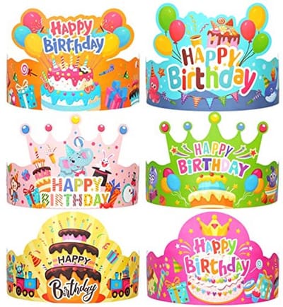 Dailygoods- Verjaardagsfeest Hoeden 24 Stuks - Feesthoedjes Karton